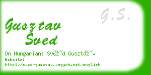 gusztav sved business card